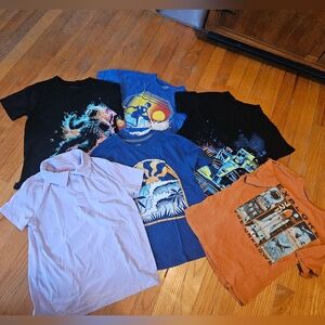 Lot Bundle Boys Size Medium Short Sleeve Shirts T Shirts Polo